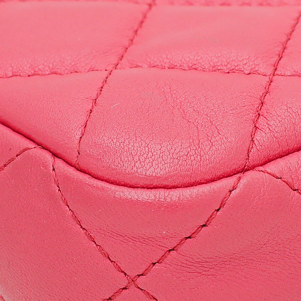 Chanel Pink Double Zip Wallet On Chain-Chanel-THE CLOSET