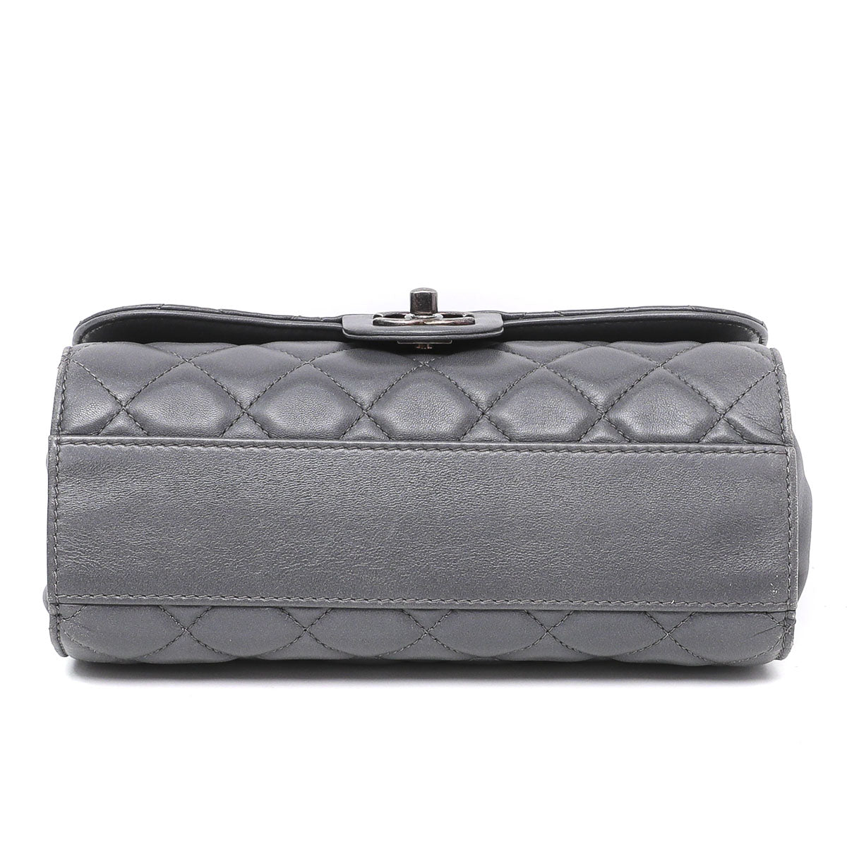 Chanel Gray Drawstring Shopping Flap Bag-Chanel-THE CLOSET