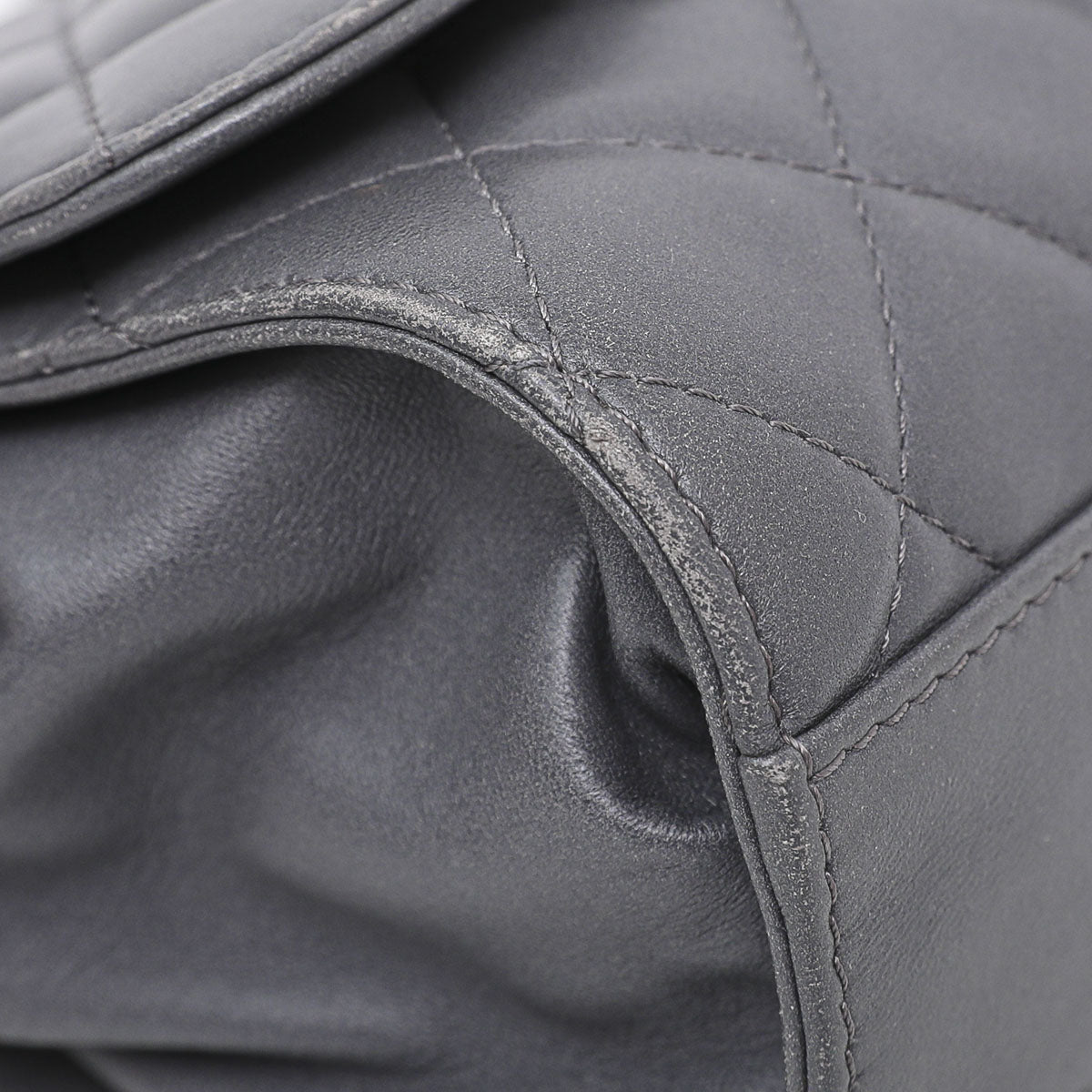 Chanel Gray Drawstring Shopping Flap Bag-Chanel-THE CLOSET