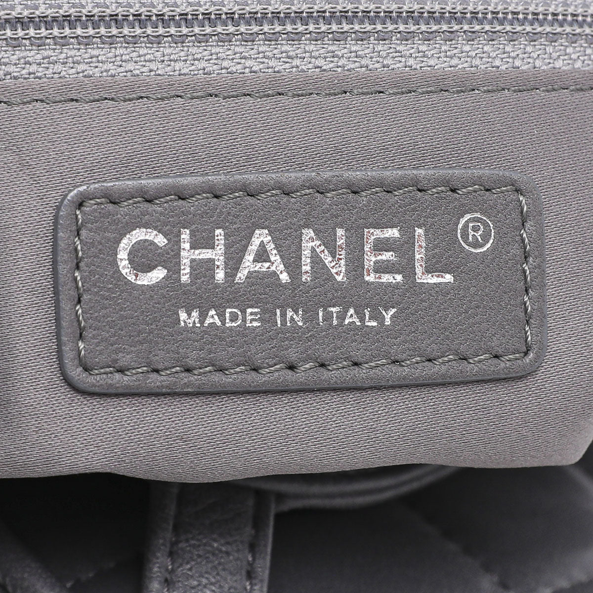 Chanel Gray Drawstring Shopping Flap Bag-Chanel-THE CLOSET