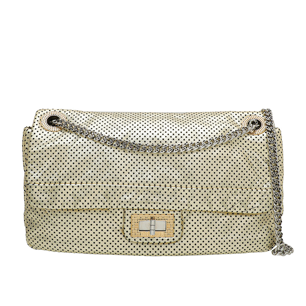 Chanel Metallic Gold Drill Perforated Reissue Flap Bag-Chanel-THE CLOSET