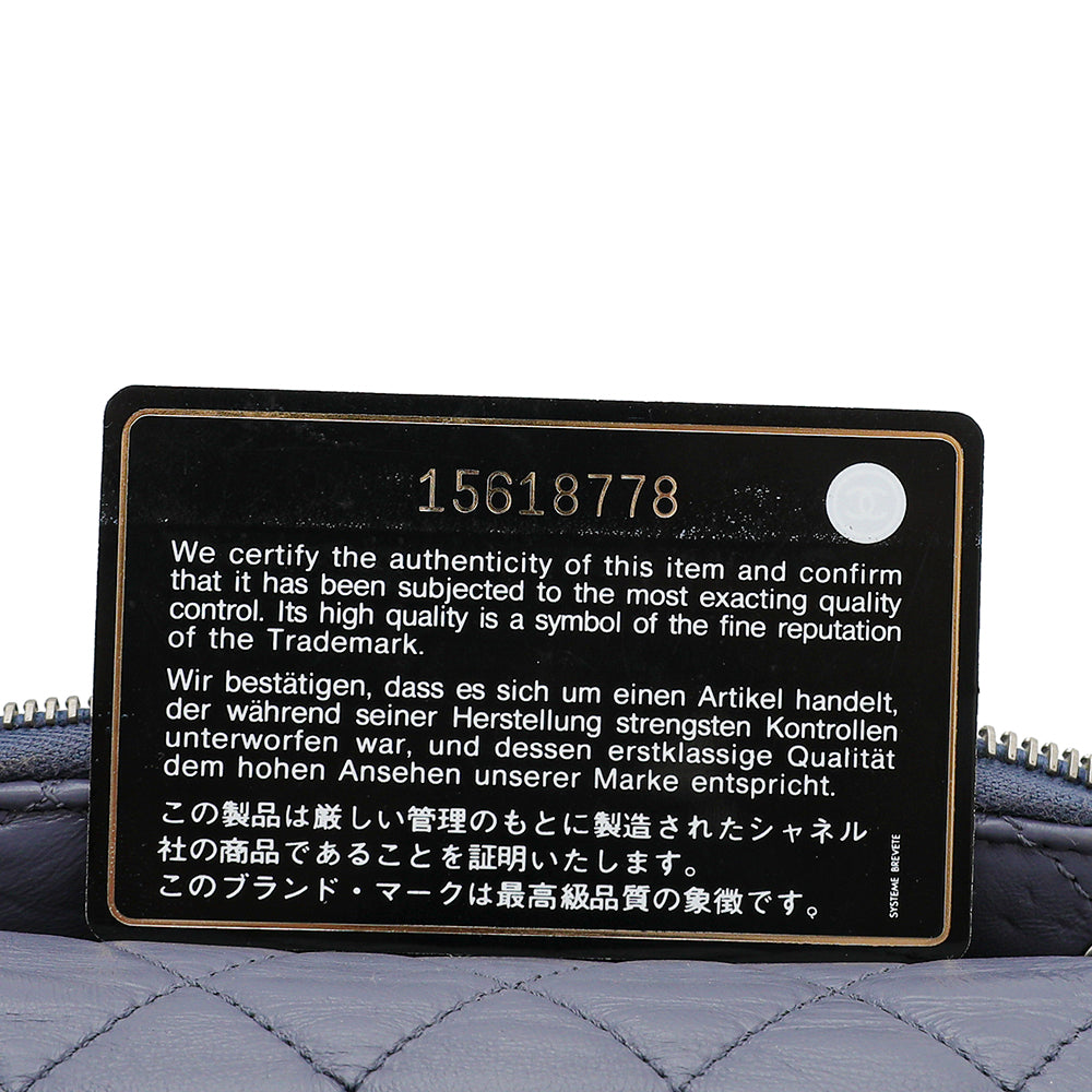 Chanel Grayish Blue Flap Zippy Back Bag-Chanel-THE CLOSET