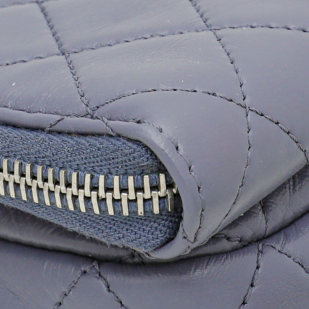 Chanel Grayish Blue Flap Zippy Back Bag-Chanel-THE CLOSET