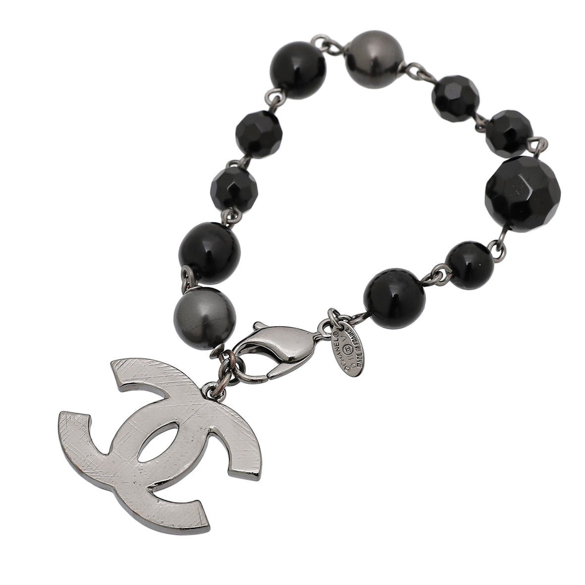 Chanel Black Glass CC Bracelet-Chanel-THE CLOSET