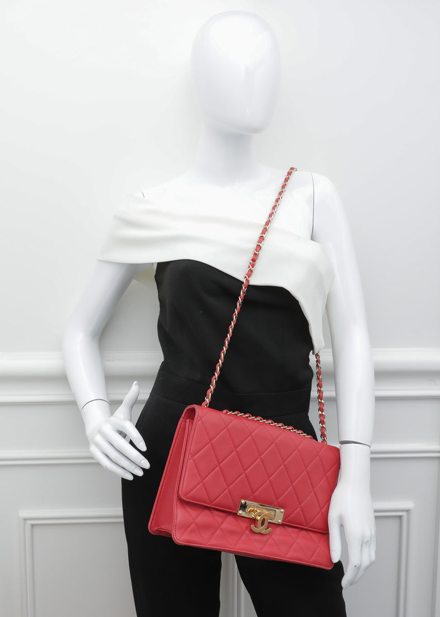 Chanel Red Golden Class Flap Bag-Chanel-THE CLOSET