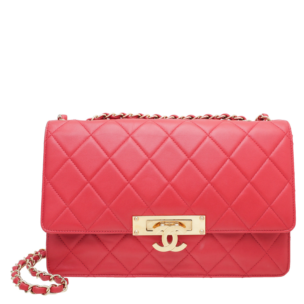 Chanel Red Golden Class Flap Bag