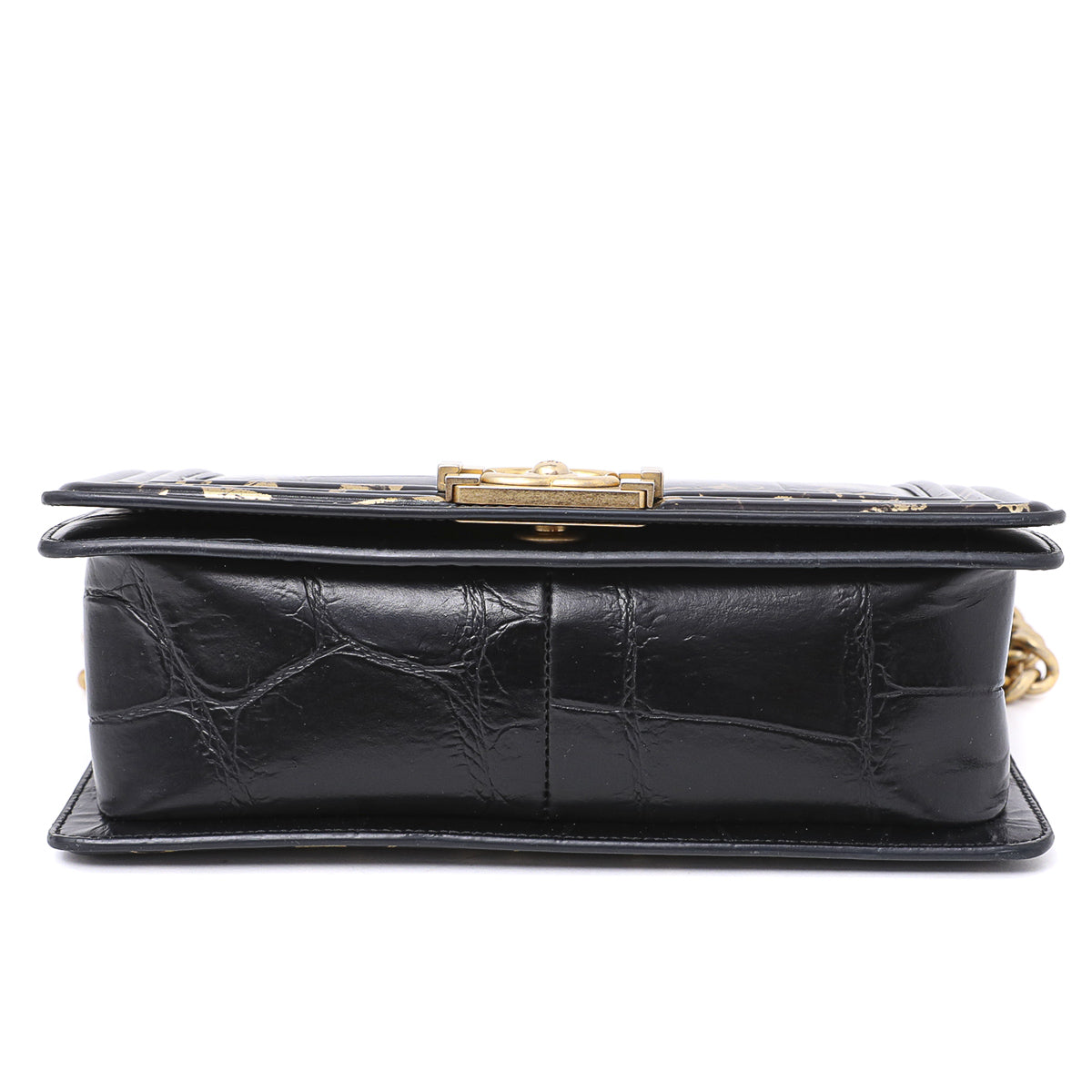 Chanel Black Crocodile Graffiti Boy Bag-Chanel-THE CLOSET