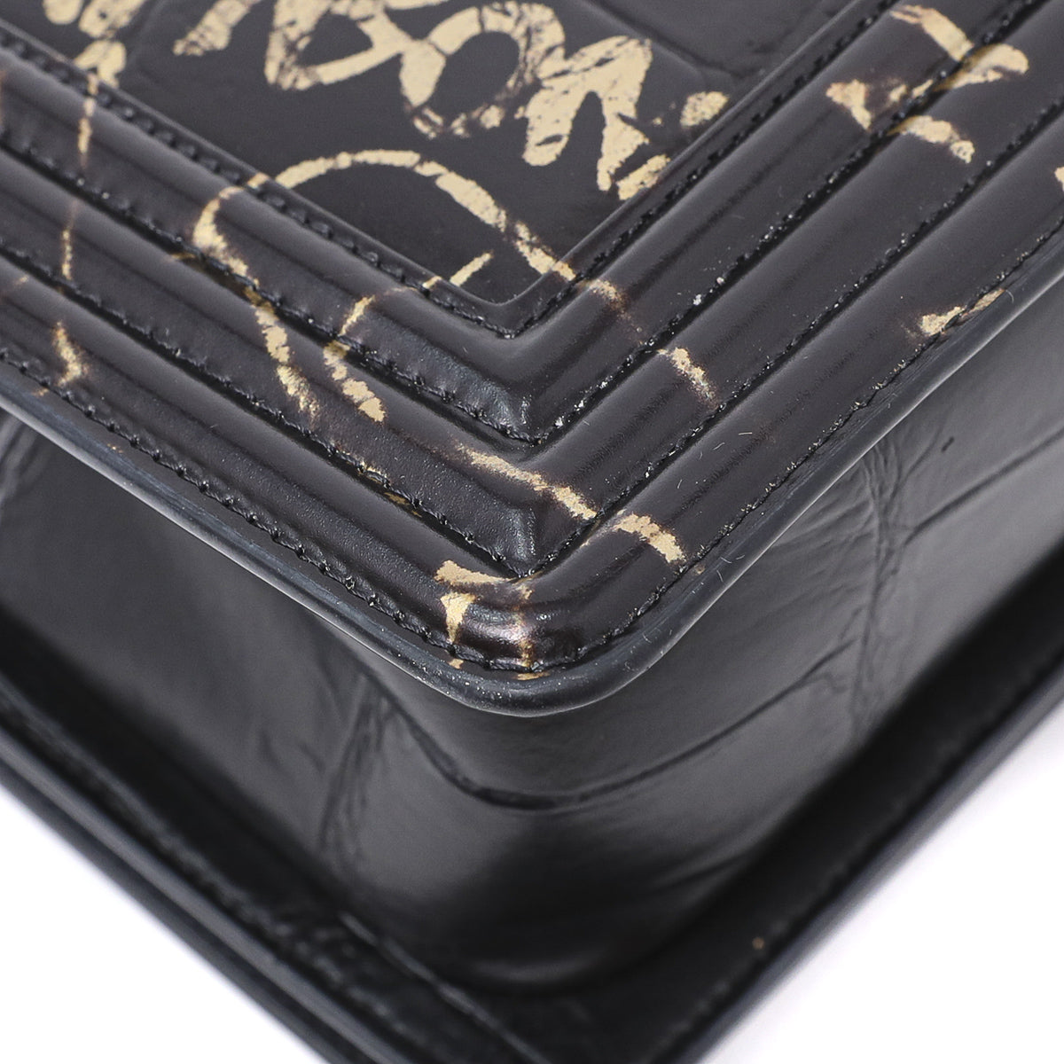 Chanel Black Crocodile Graffiti Boy Bag-Chanel-THE CLOSET