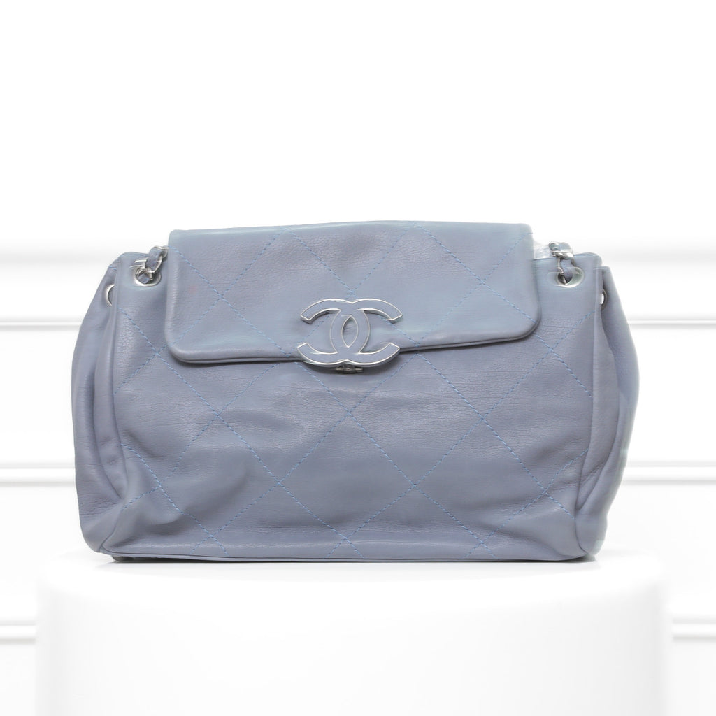 Chanel Teal Gray Hampton Accordion Shoulder Bag – The Closet