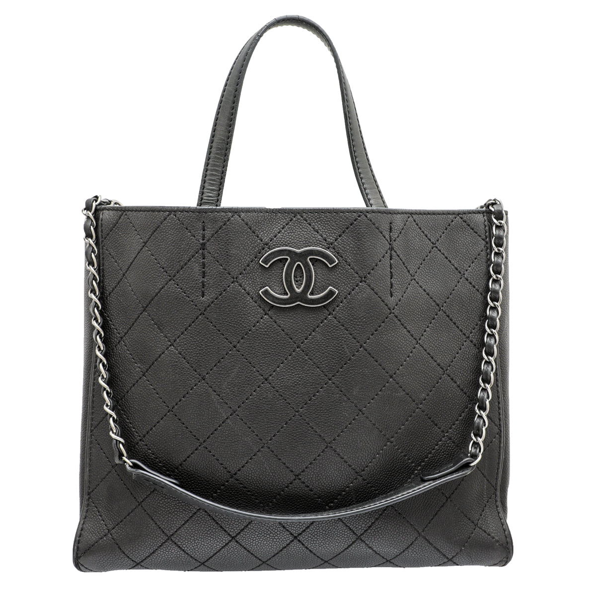 Chanel Black Hampton Convertible Tote Bag-Chanel-THE CLOSET