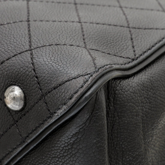 Chanel Black Hampton Convertible Tote Bag