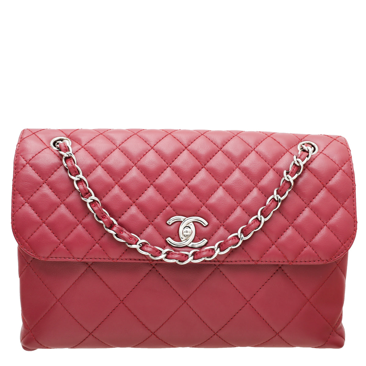 Chanel Red In The Business Flap Maxi Bag-Chanel-THE CLOSET