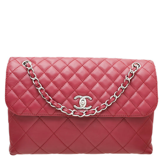 Chanel Red In The Business Flap Maxi Bag