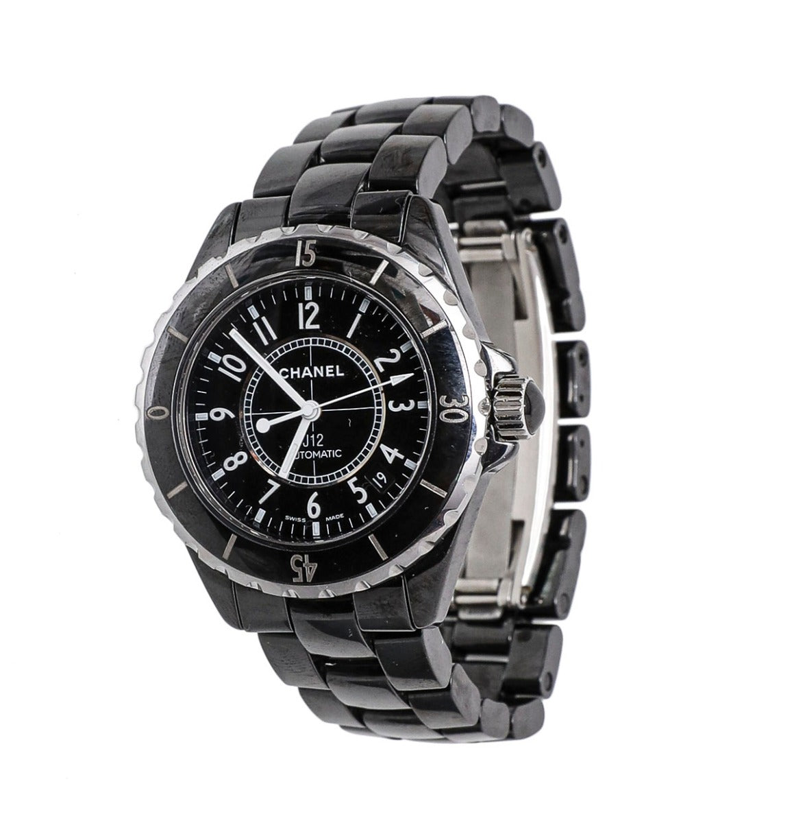 Chanel Black Ceramic - Steel J12 Automatic 38mm Watch-Chanel-THE CLOSET