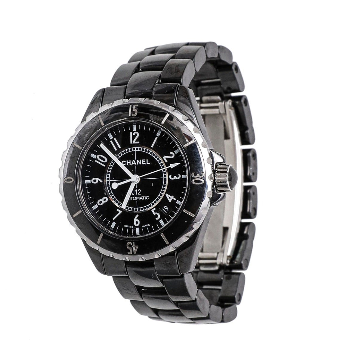 Chanel Black Ceramic - Steel  J12 Automatic 38mm Watch