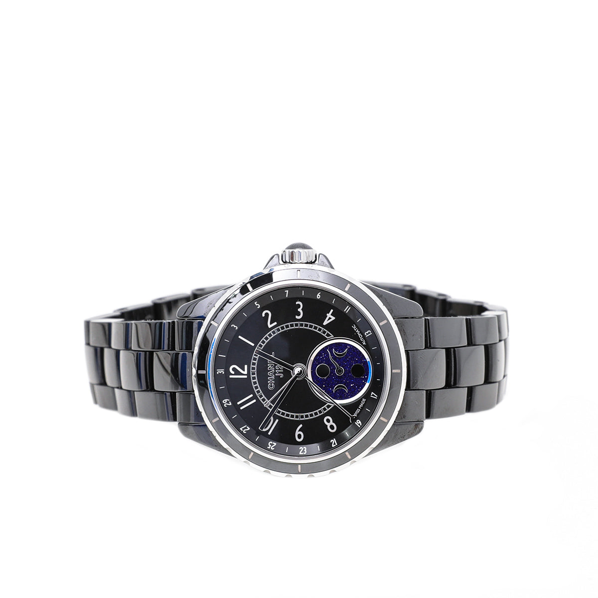 Chanel Black Ceramic J12 Moonphase 38mm Watch-Chanel-THE CLOSET