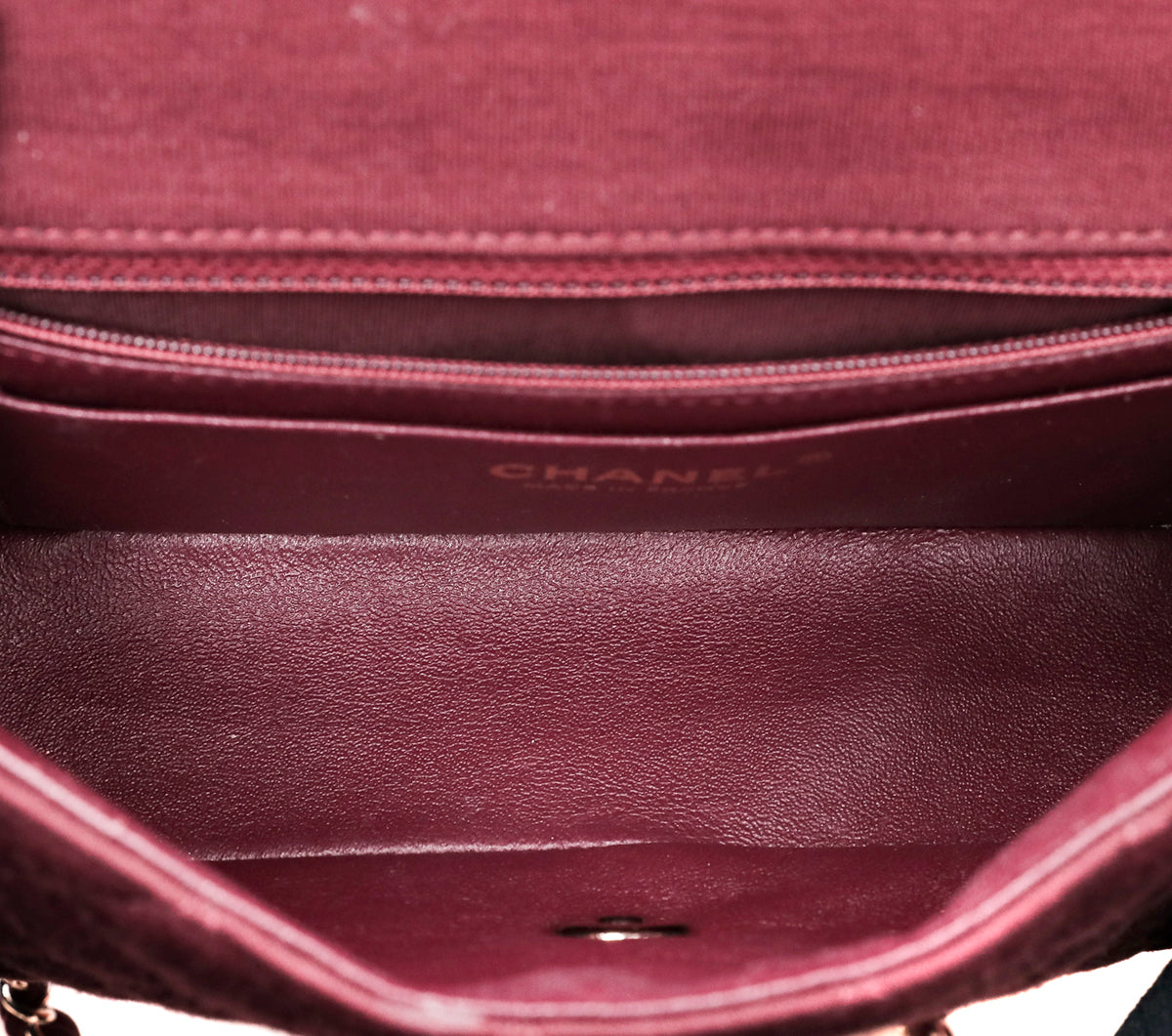Chanel Maroon Jersey Classic Flap Bag-Chanel-THE CLOSET