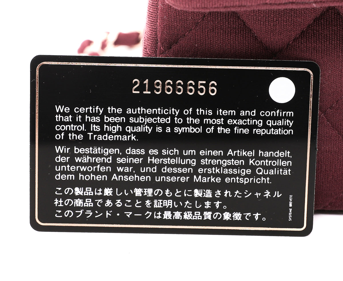 Chanel Maroon Jersey Classic Flap Bag-Chanel-THE CLOSET