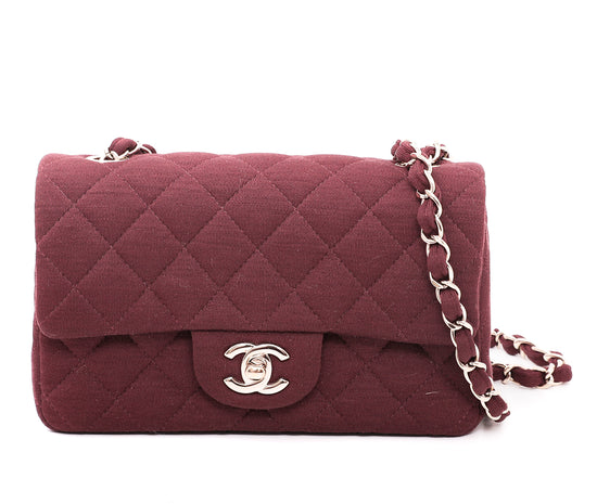 Chanel Maroon Jersey Classic Flap Bag – The Closet