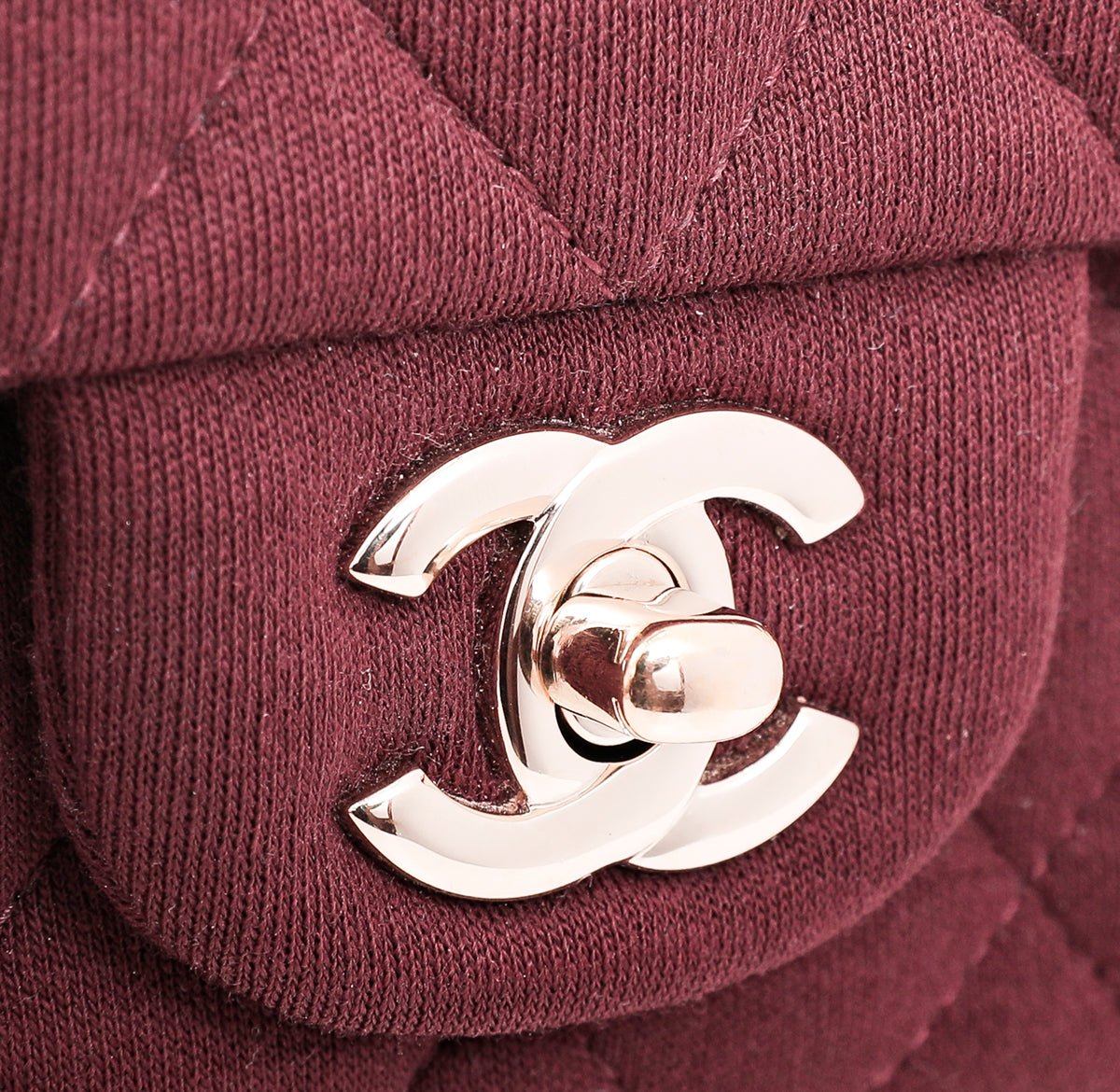 Chanel Maroon Jersey Classic Flap Bag-Chanel-THE CLOSET