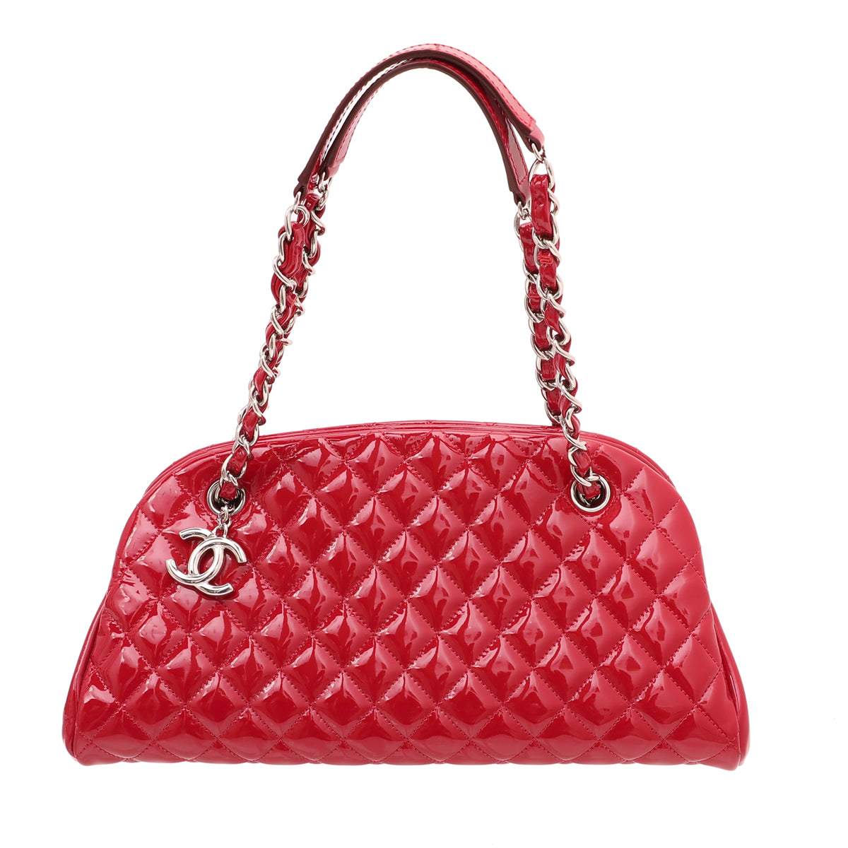 Chanel Red Just Mademoiselle Bowling Bag-Chanel-THE CLOSET