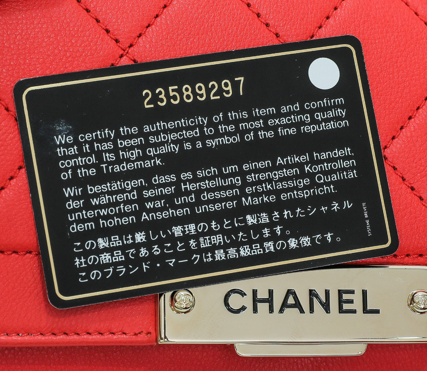 Chanel Paper Label Chanel Coral Label Click Flap Small Bag – THE CLOSET