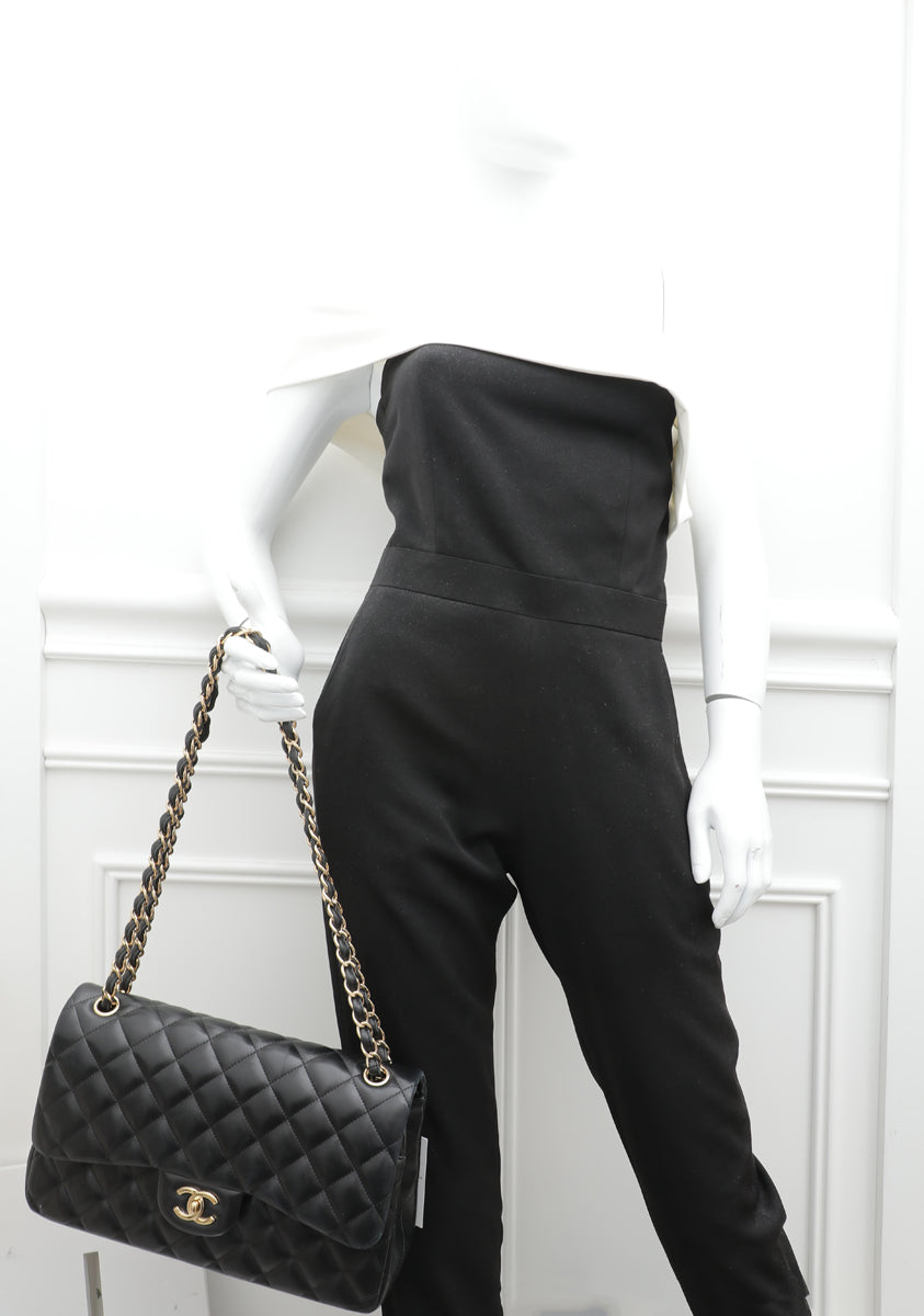Chanel Black Double Flap Jumbo Bag-Chanel-THE CLOSET