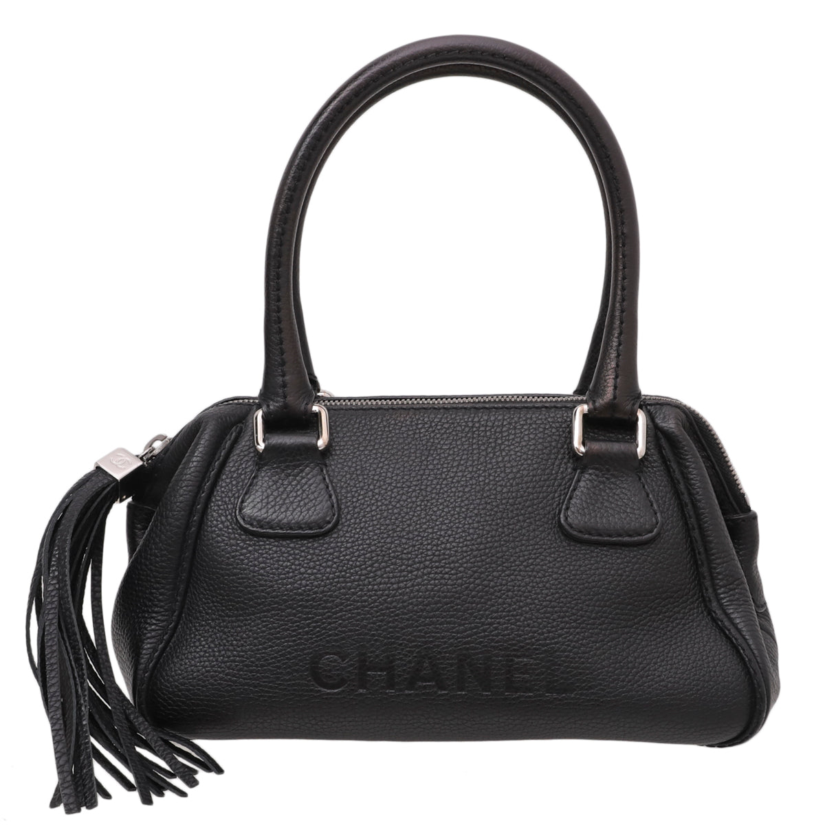 Chanel Black Lax Tassel Bowler Bag-Chanel-THE CLOSET