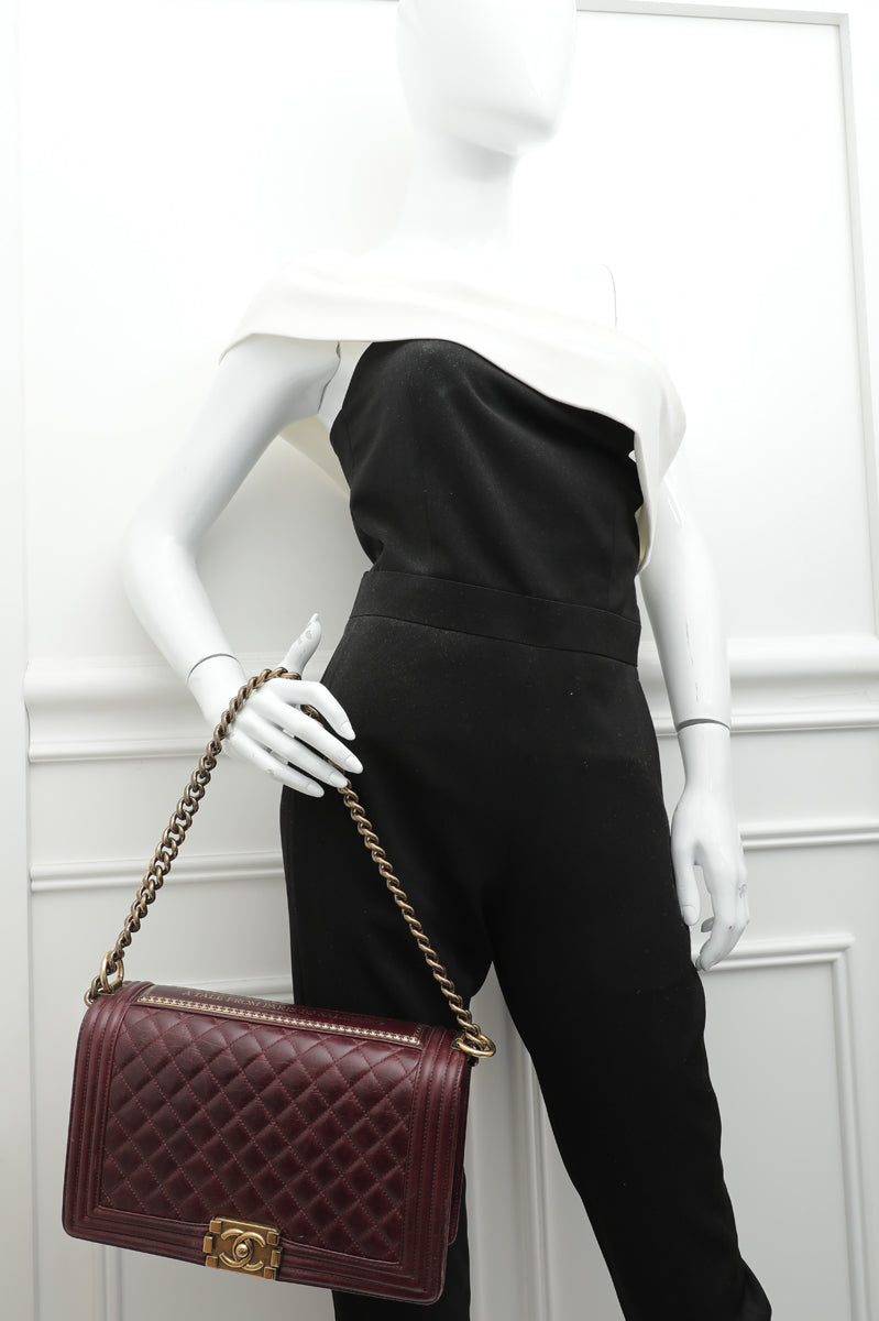 Chanel Burgundy Le Boy A Tale From Paris To Salzburg Bag-Chanel-THE CLOSET