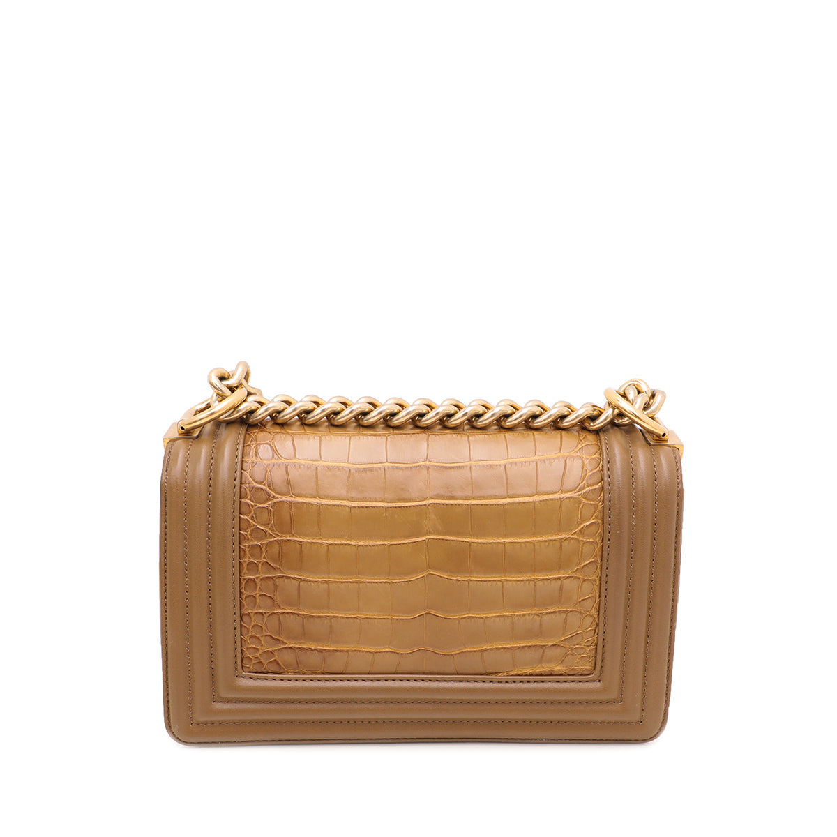 Chanel Mocca Alligator Le Boy Small Flap Bag-Chanel-THE CLOSET