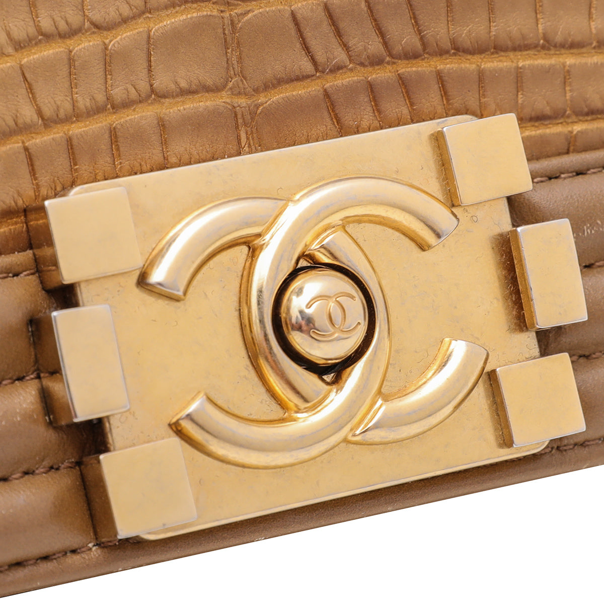 Chanel Mocca Alligator Le Boy Small Flap Bag-Chanel-THE CLOSET