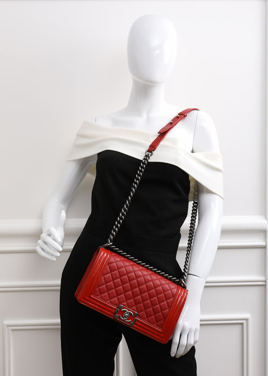 Chanel Red Le Boy Bag