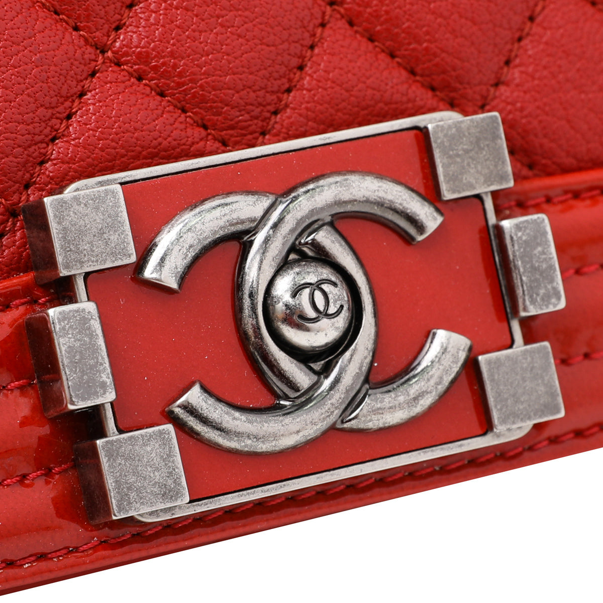 Chanel Red Calfskin Ultra Stitch Flap Bag- Large at 1stDibs