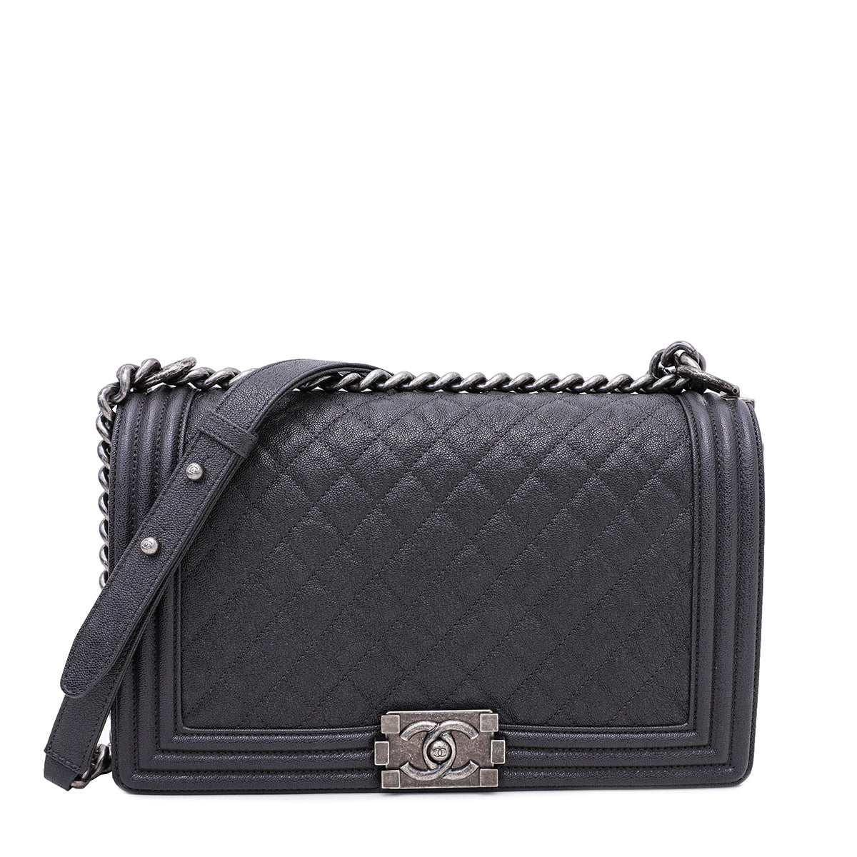 Chanel Charcoal Le Boy Large Bag-Chanel-THE CLOSET