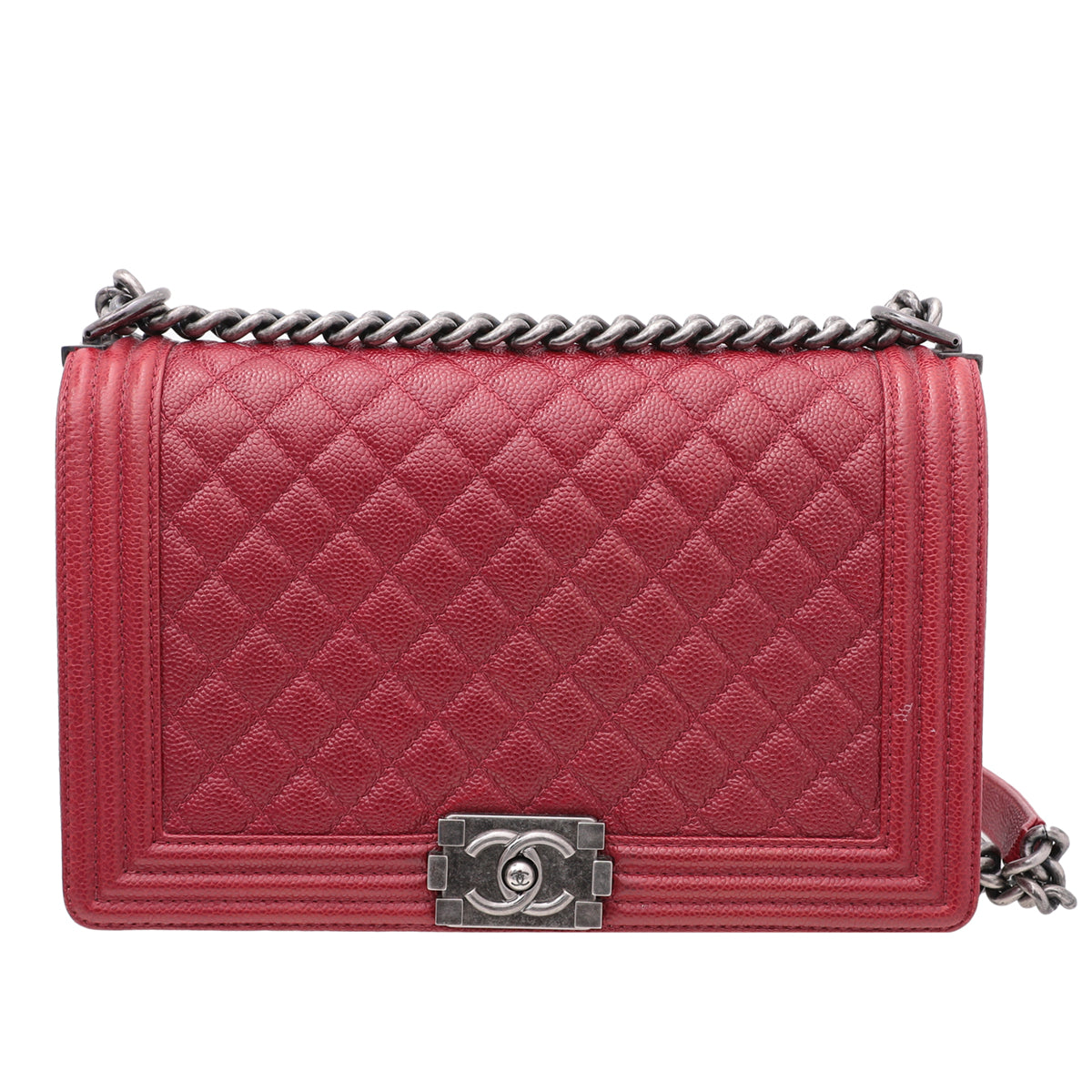 Chanel Dark Red Le Boy Flap New Medium Bag-Chanel-THE CLOSET