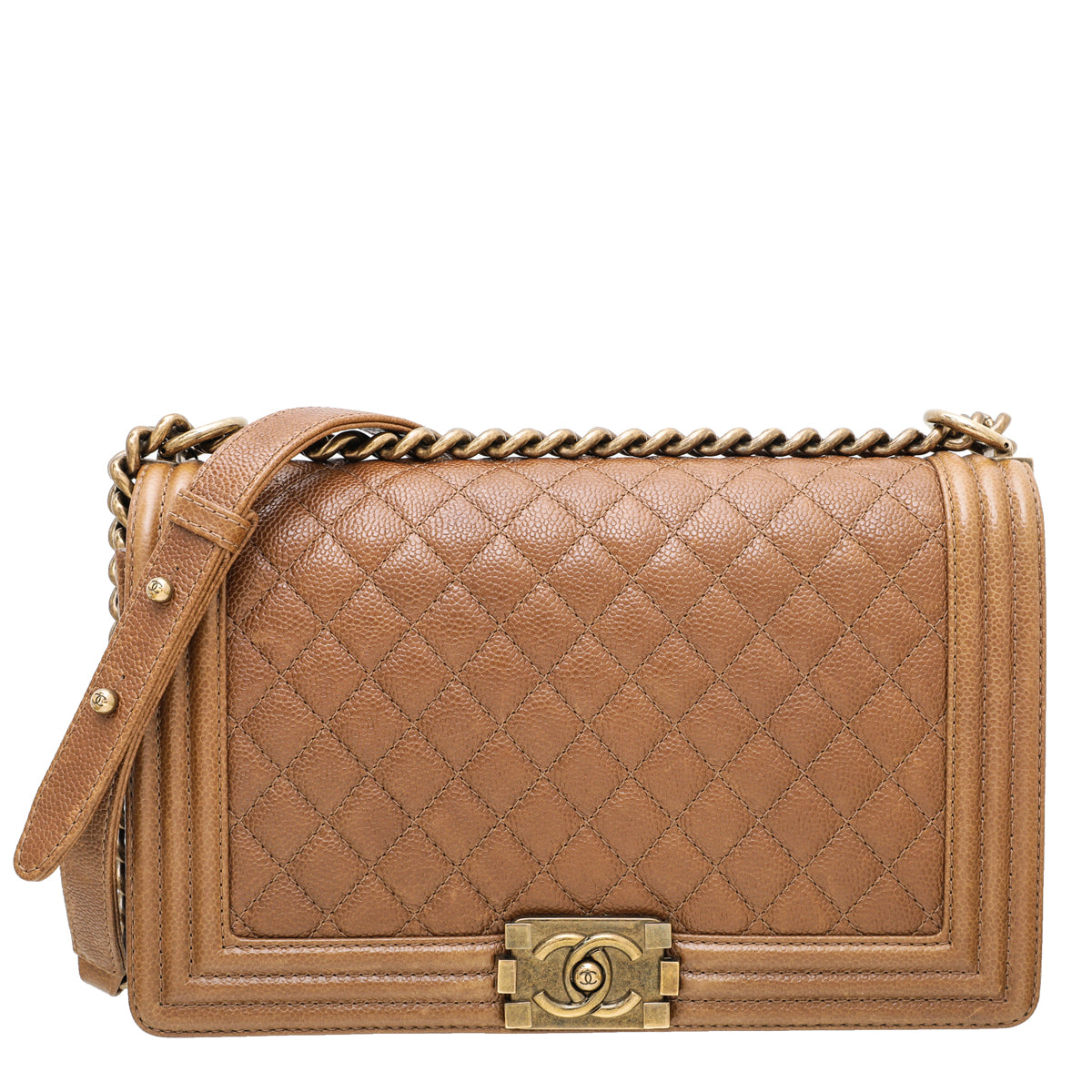 Chanel Brown Le Boy New Medium Flap Bag-Chanel-THE CLOSET