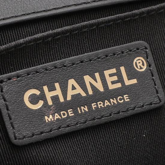 Chanel Black Chevron Le Boy Flap Bag