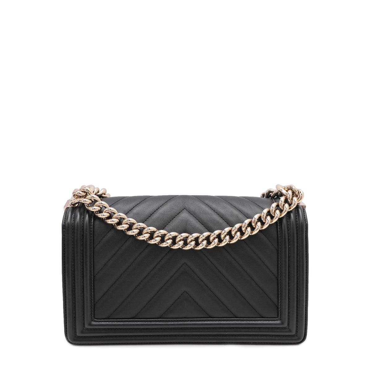 Chanel Black Chevron Le Boy Flap Bag-Chanel-THE CLOSET
