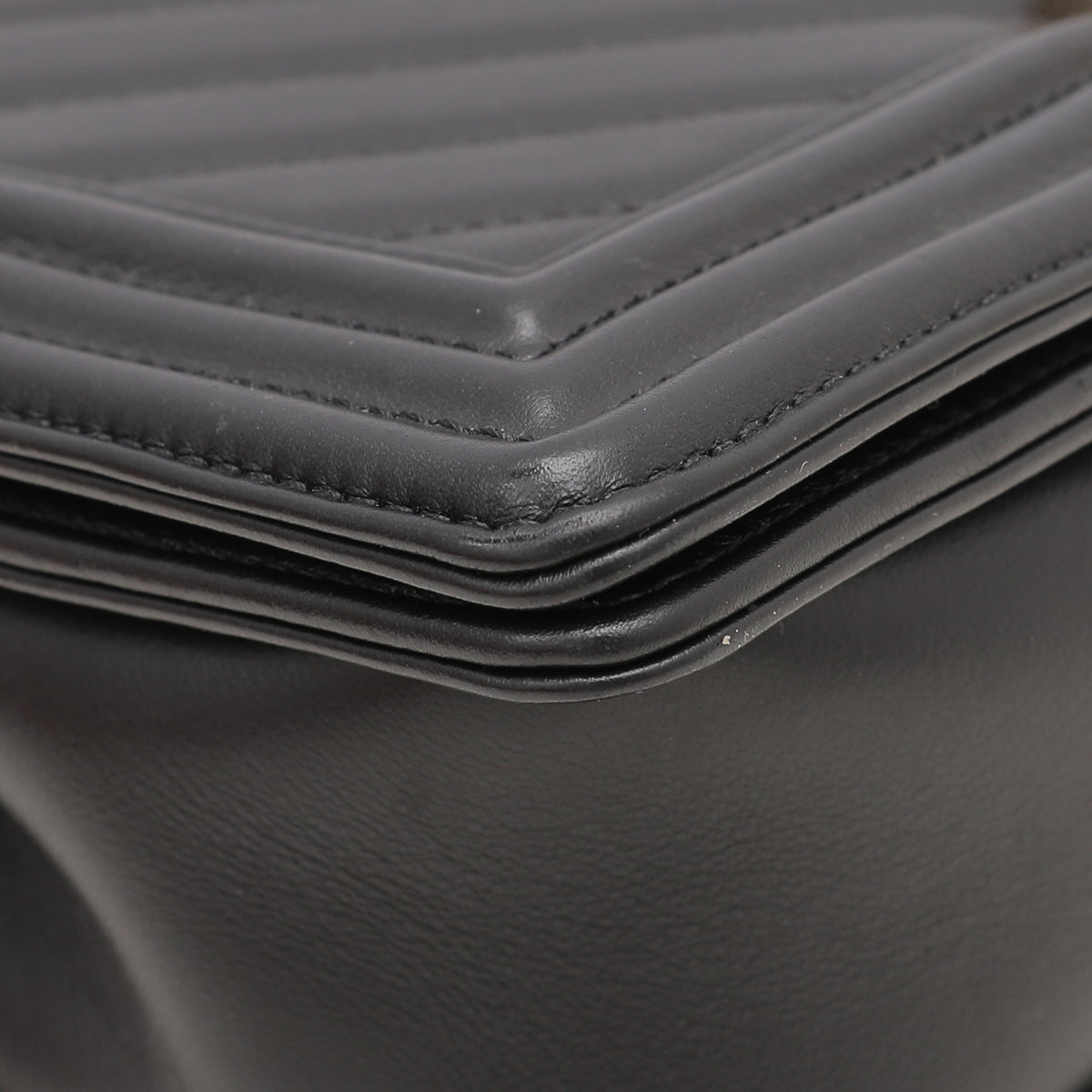 Chanel Black Chevron Le Boy Flap Bag-Chanel-THE CLOSET