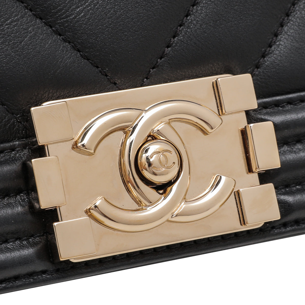 Chanel Black Chevron Le Boy Flap Bag-Chanel-THE CLOSET