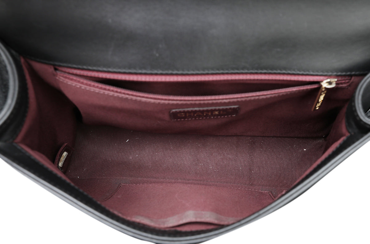 Chanel Black Le Boy Chevron Mix New Medium Bag-Chanel-THE CLOSET