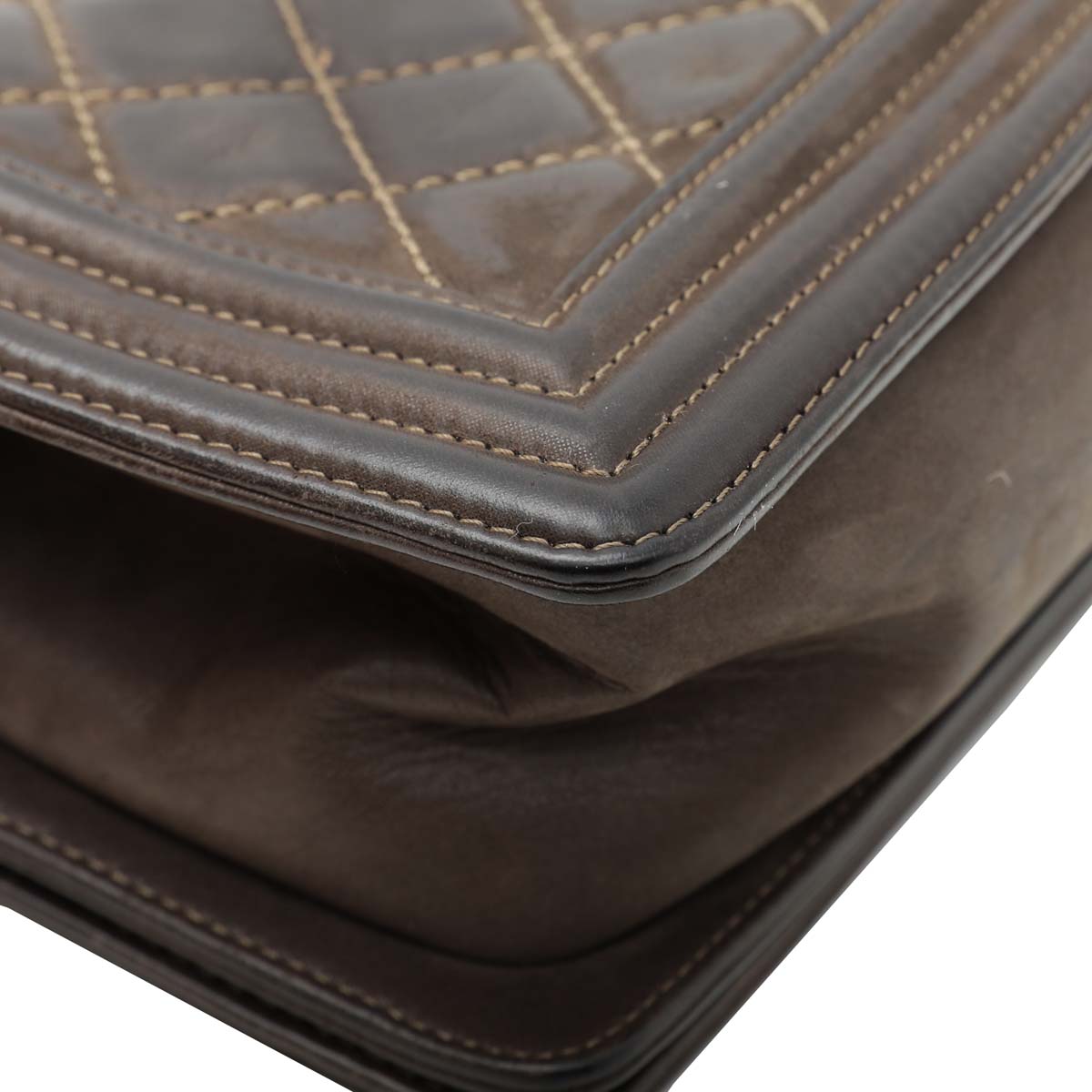 Chanel Brown Le Boy Fade Enamel Hardware Bag-Chanel-THE CLOSET