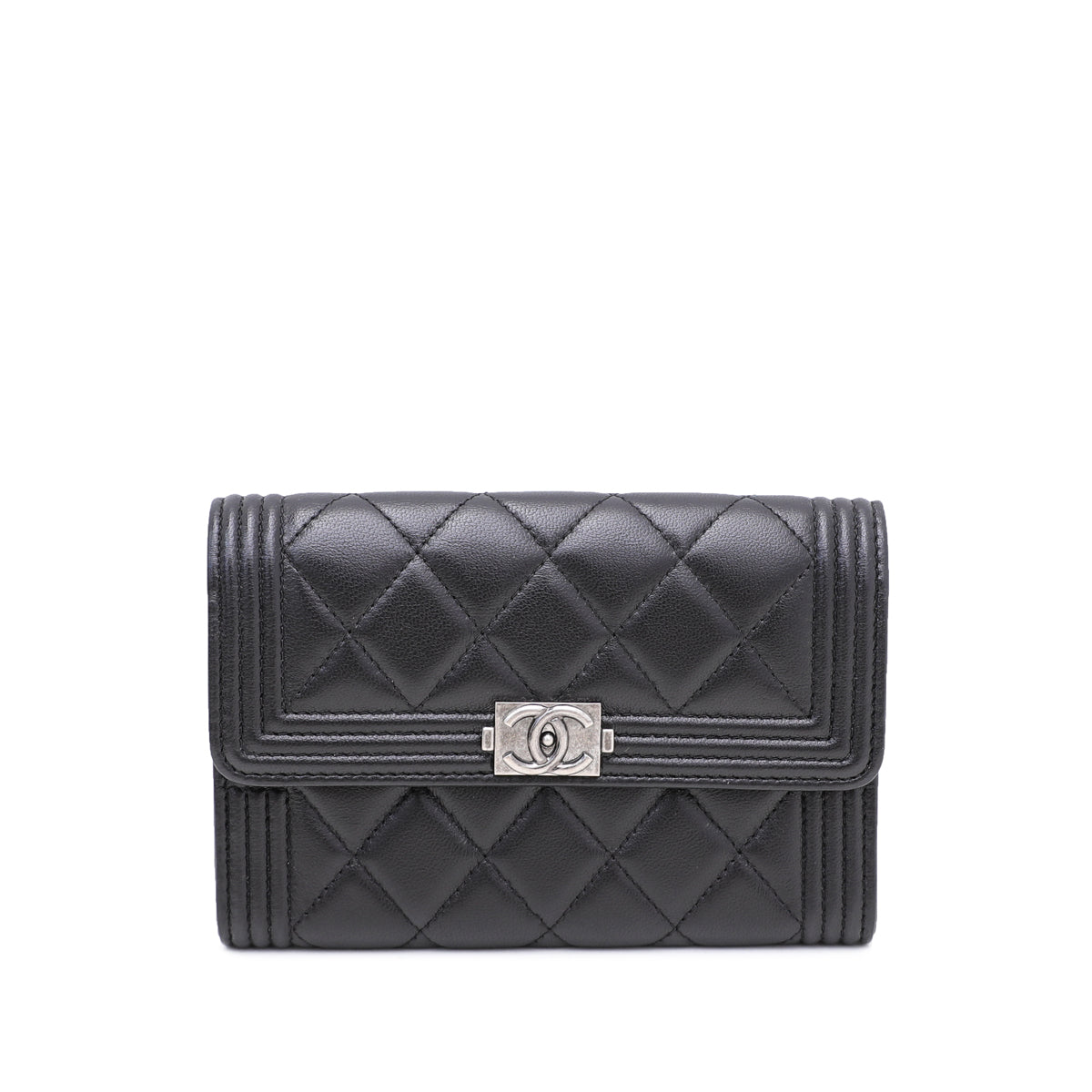 Chanel Black Le Boy Flap Wallet-Chanel-THE CLOSET