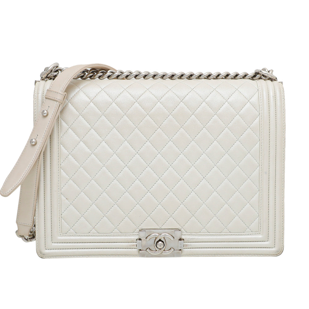 Chanel Ivory Le Boy Large Bag-Chanel-THE CLOSET