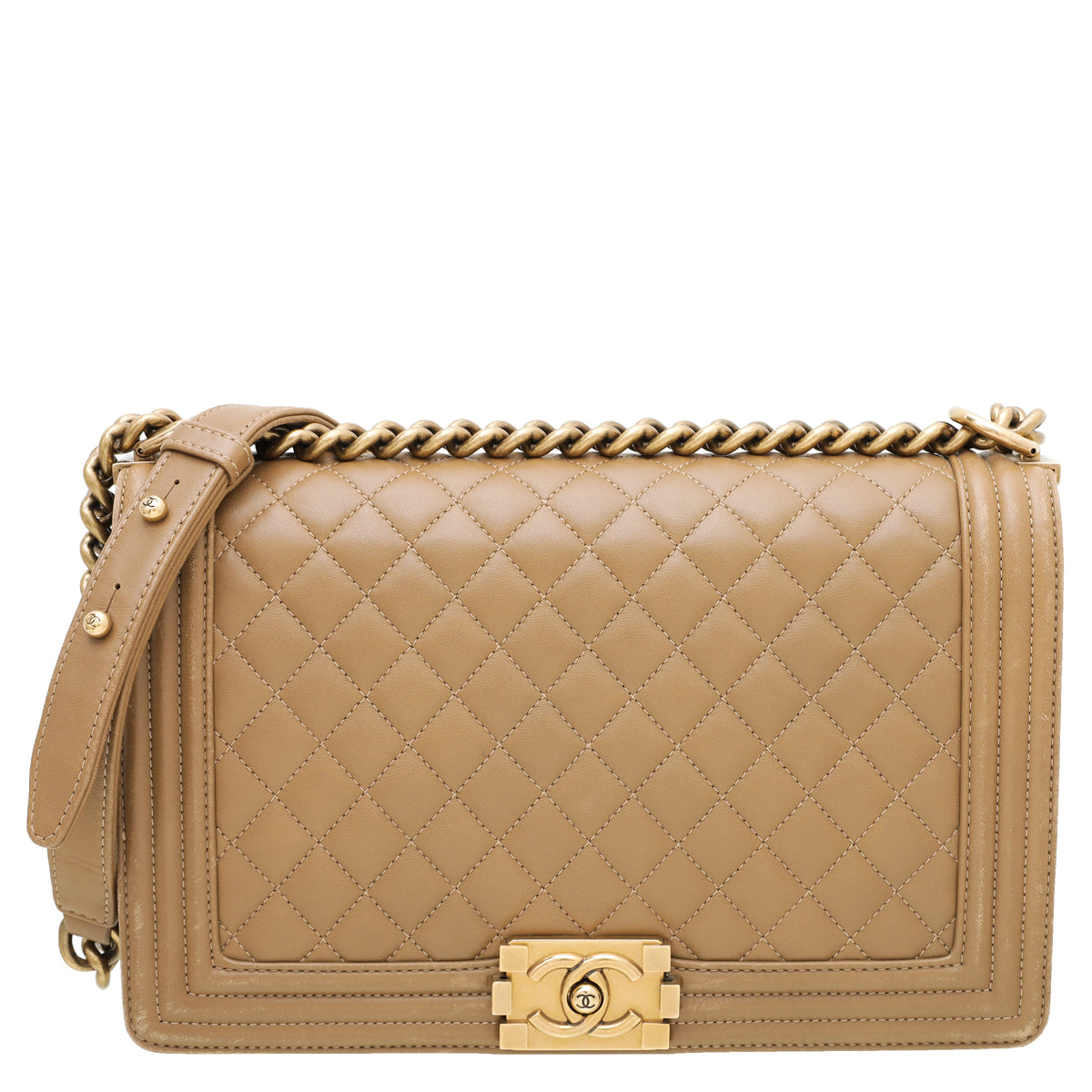 Chanel Brown Le Boy New Medium Bag-Chanel-THE CLOSET