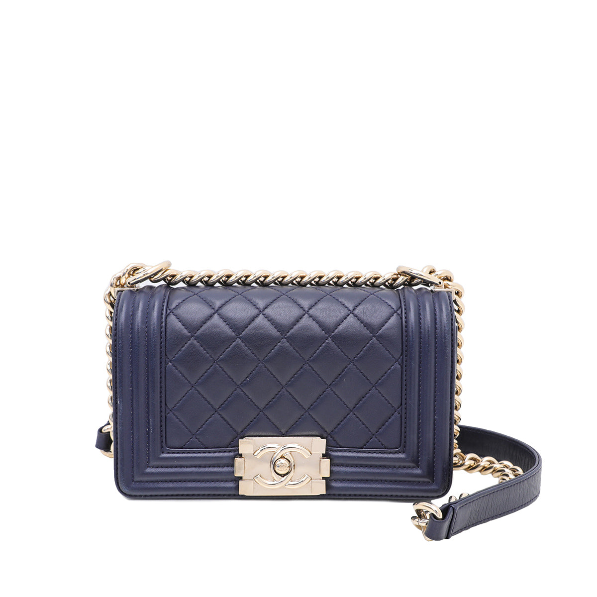 Chanel Navy Blue Le Boy Small Bag-Chanel-THE CLOSET