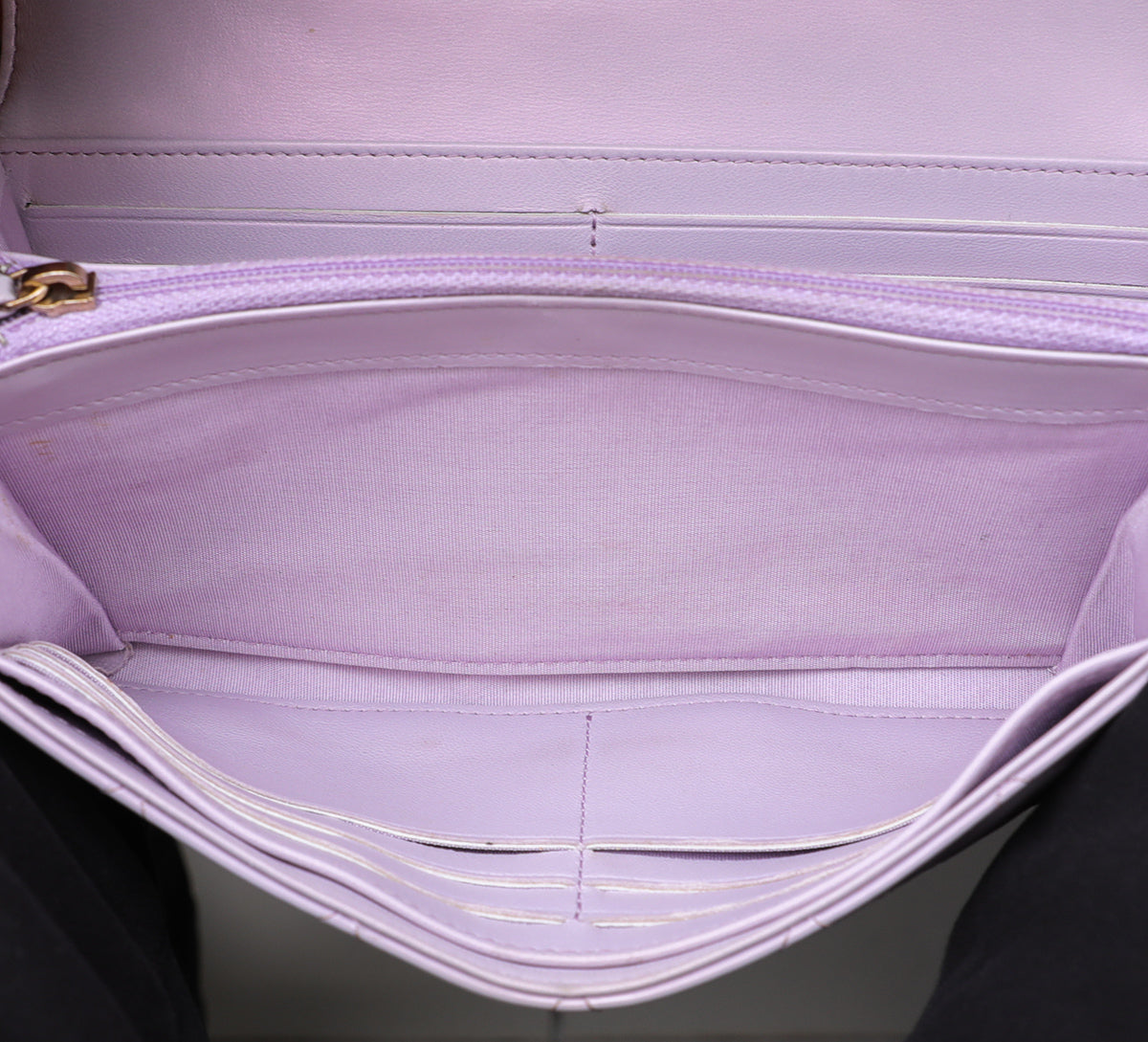 Chanel Lilac Le Boy Flap Wallet-Chanel-THE CLOSET