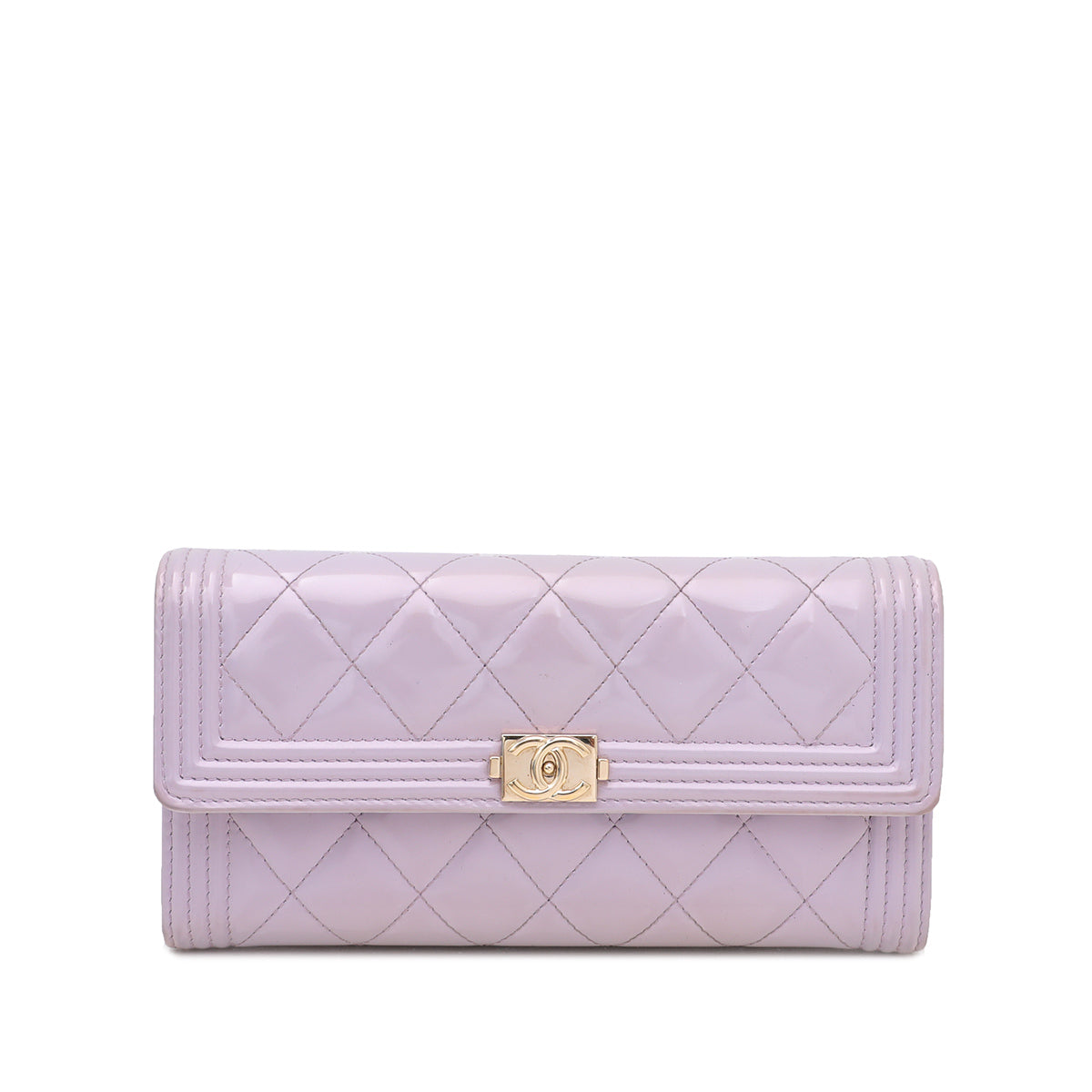 Chanel Lilac Le Boy Flap Wallet