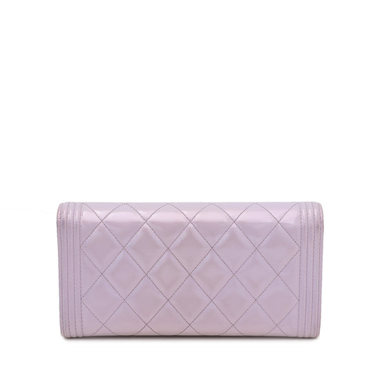 Chanel Lilac Le Boy Flap Wallet – The Closet