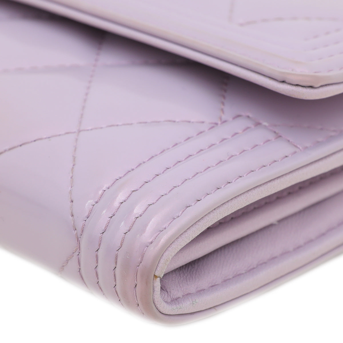 Chanel Lilac Le Boy Flap Wallet-Chanel-THE CLOSET